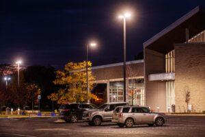 Outdoor protective lighting for businesses