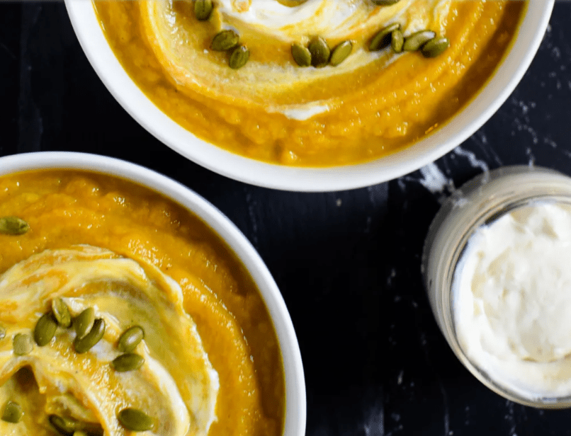 Try this creamy pumpkin cauliflower soup