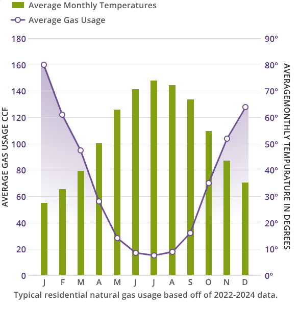 Gas usage chart