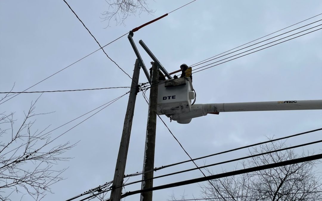 1/11 – Overhead crews update poles in Highland