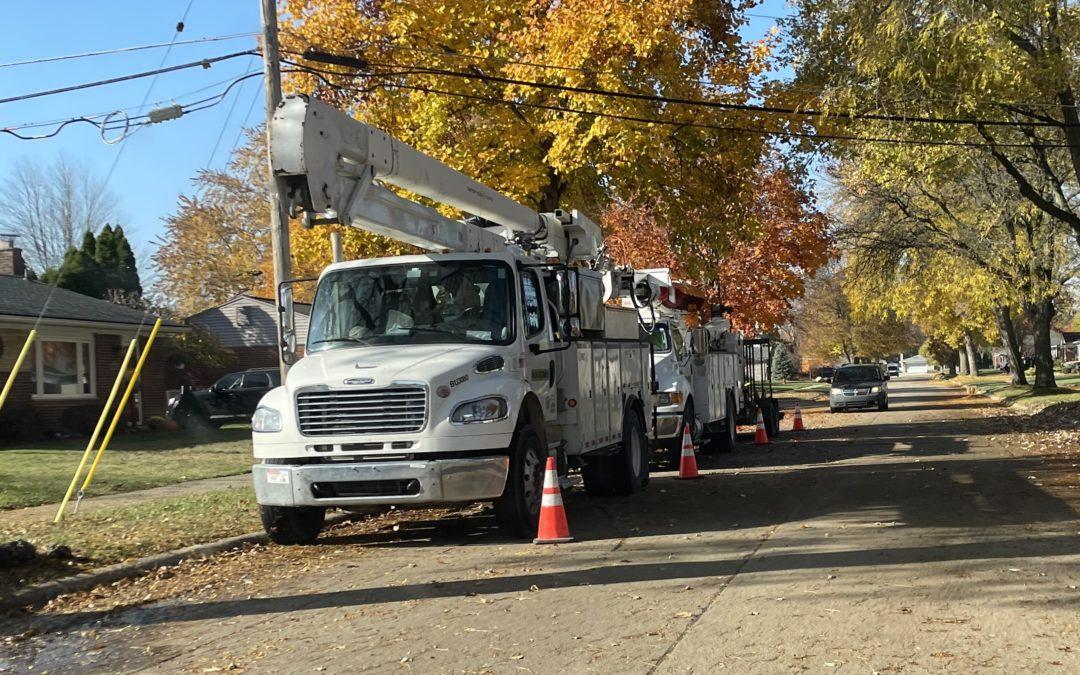 Overhead crews install upgrades in Livonia neighborhood