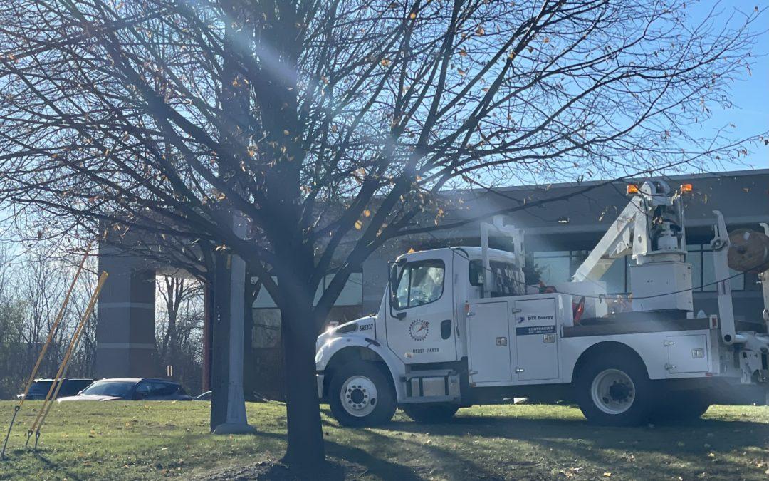Overhead crews improve the grid in Canton