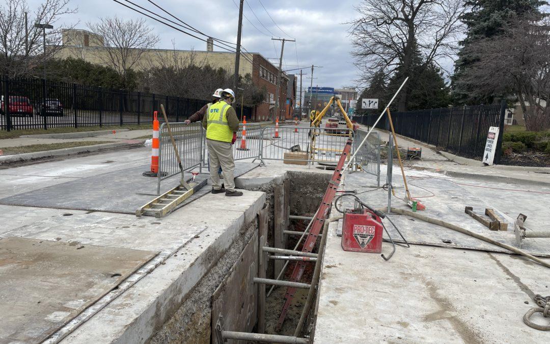 Crews perform initial excavation work for increased energy capacity in Detroit