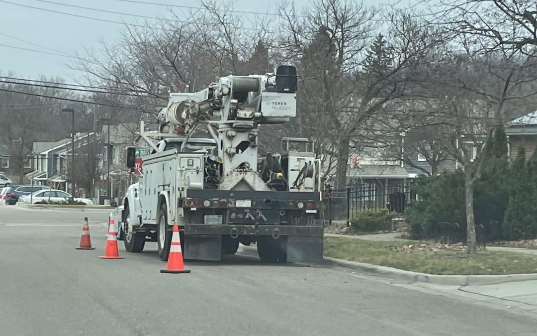 Overhead crews make system upgrades in southeast Ann Arbor neighborhood