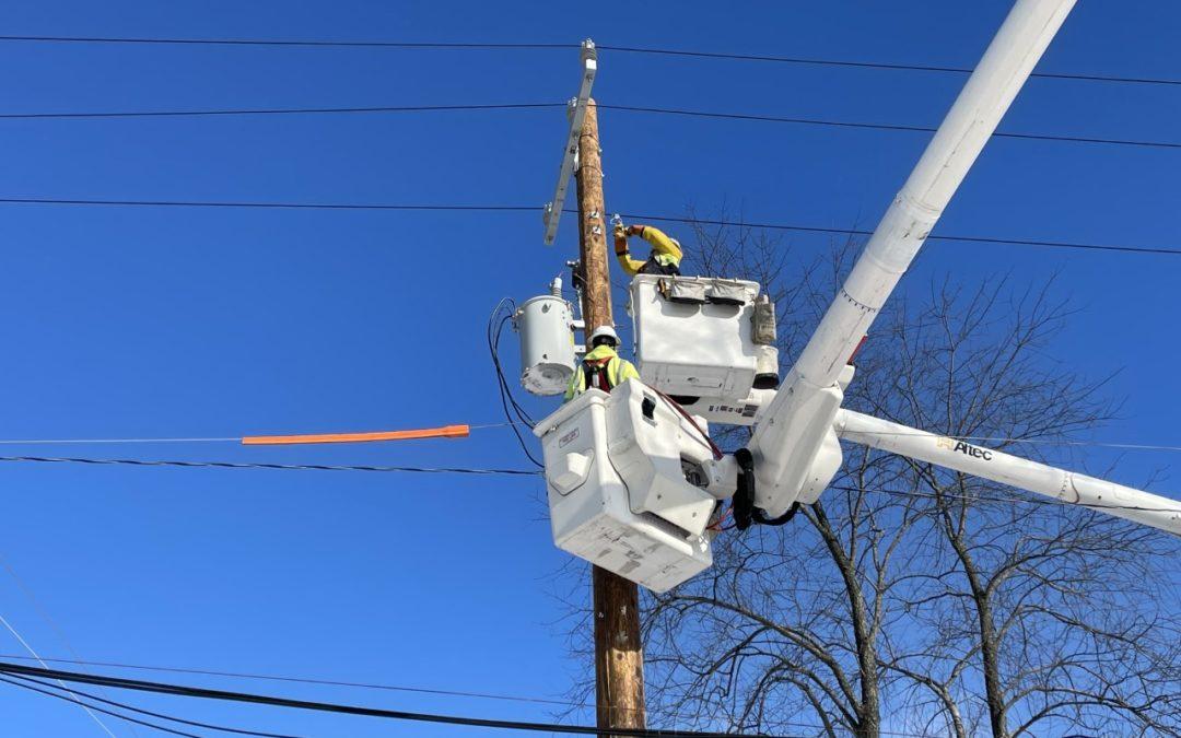1/7 – DTE crews help prepare area for powering new construction