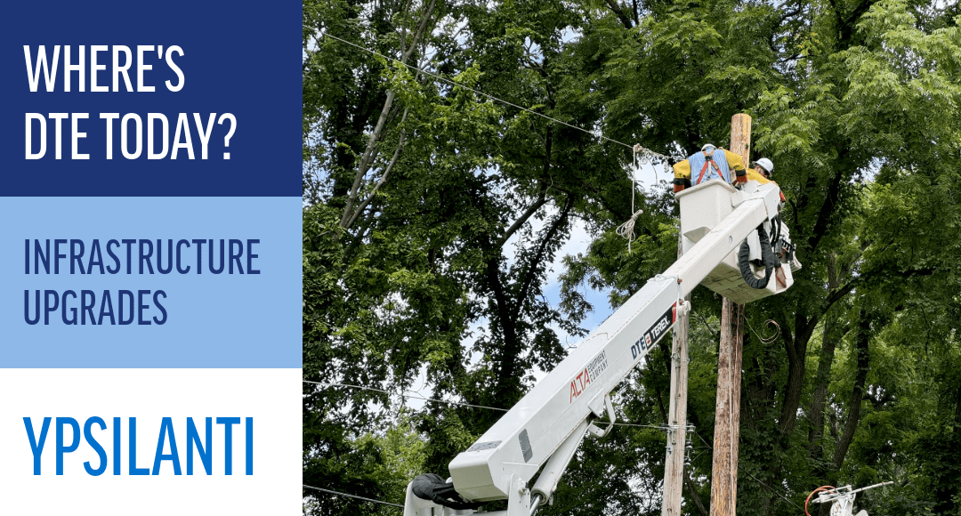 Replacing power poles and pole-top equipment in Ypsilanti