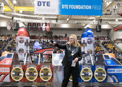 DTE VP Heather Rivard speaks at FIRST in Michigan Championship